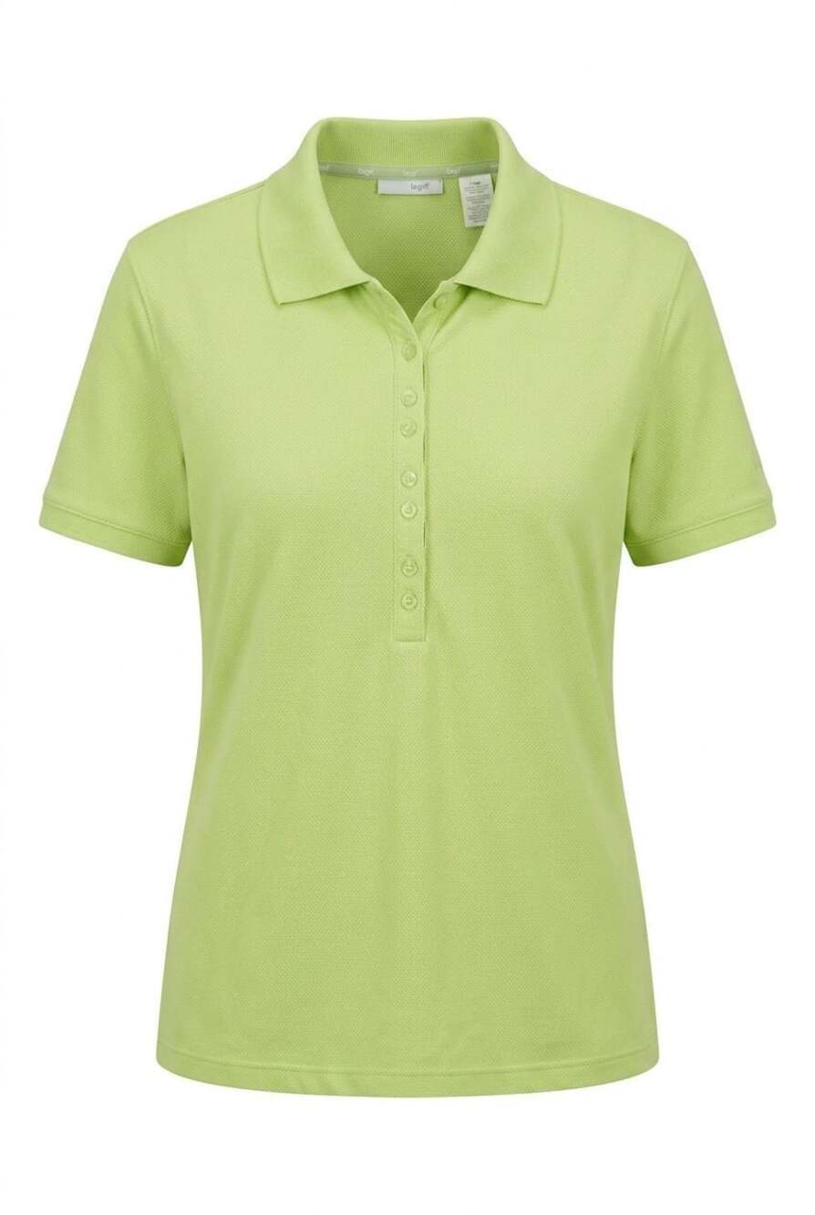 lizgolf Women's Short Sleeve Pique Golf Polo Shirt, Lime Green, XL #1433
